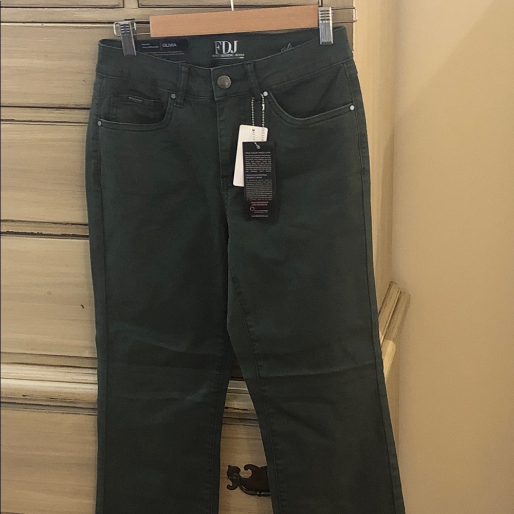FDJ Women's Forest Green Straight Leg Jeans